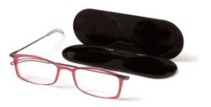 ThinOptics Brooklyn Reading Glasses with Milano Black Case +2.00